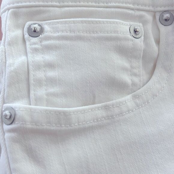 Madewell Kick Out Crop Jeans Mid Rise Size 25 in Pure White NWT - Picture 11 of 13